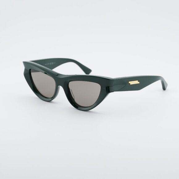 Bottega Veneta BV1220S 004 Sunglasses Green Cat Eye Frame, Green Lenses main image 4